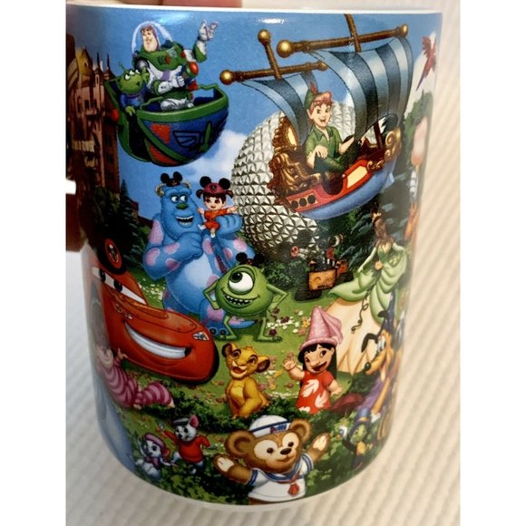 Pixar Disney Parks Walt Disney World Storybook GRANDPA Coffee Mickey Lilo Stitch - Picture 3 of 12